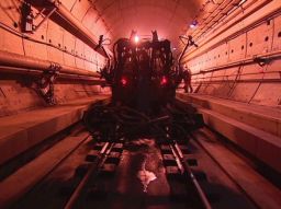 Engineers work through the night in the Channel Tunnel