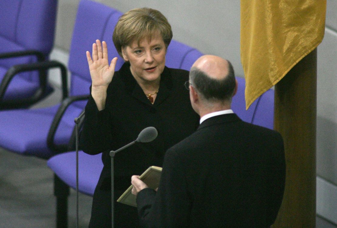 Angela Merkel was sworn in as Germany's first female chancellor in November 2005.  