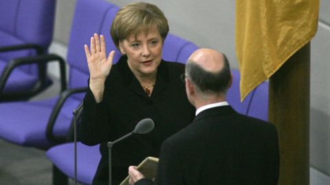 Angela Merkel was sworn in as Germany's first female chancellor in November 2005.  