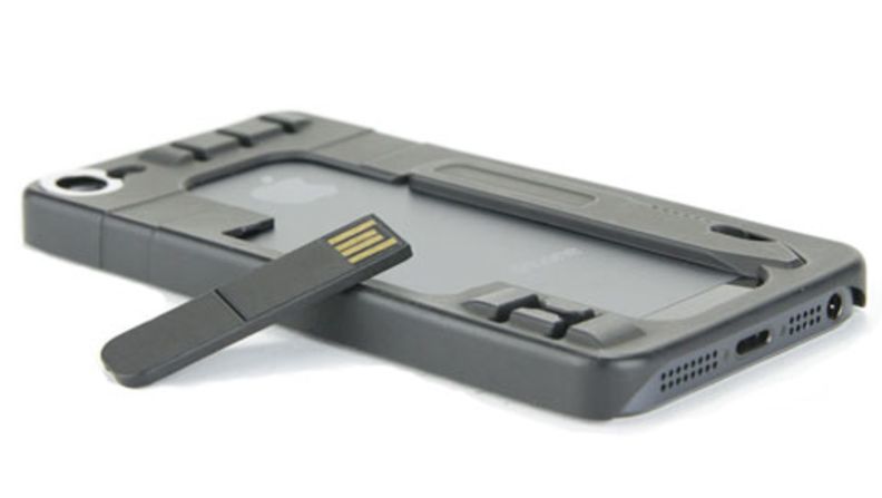 This contraption from <a href="http://www.ready-case.com/" target="_blank" target="_blank">Ready-Case</a> is, quite literally, the Swiss army knife of iPhone cases.