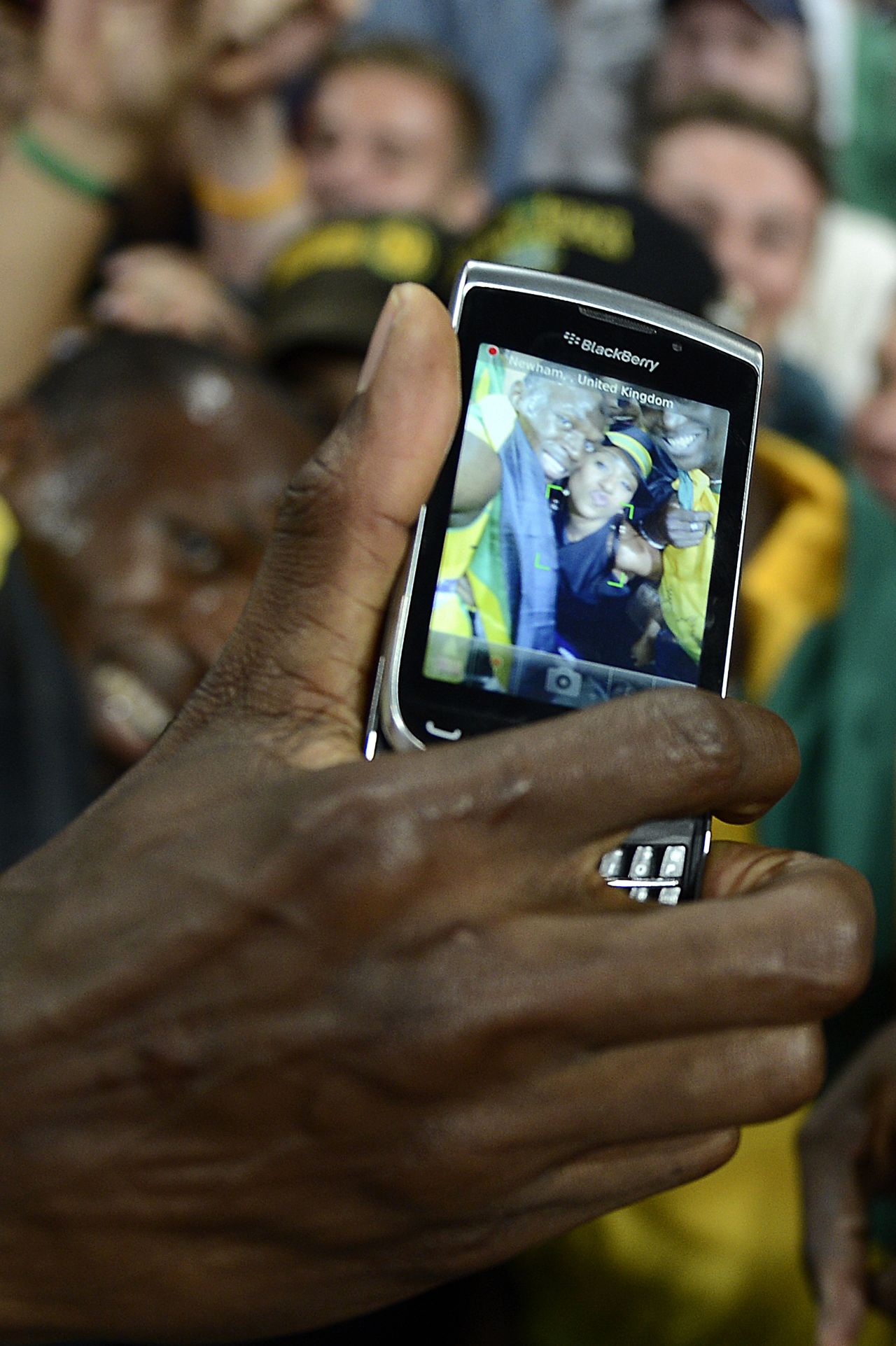 Sochi will be following in the footsteps of the London 2012 Olympics, which was heralded as the "first social media Games." Here sprint star Usain Bolt is seen captured on a spectator's smartphone.