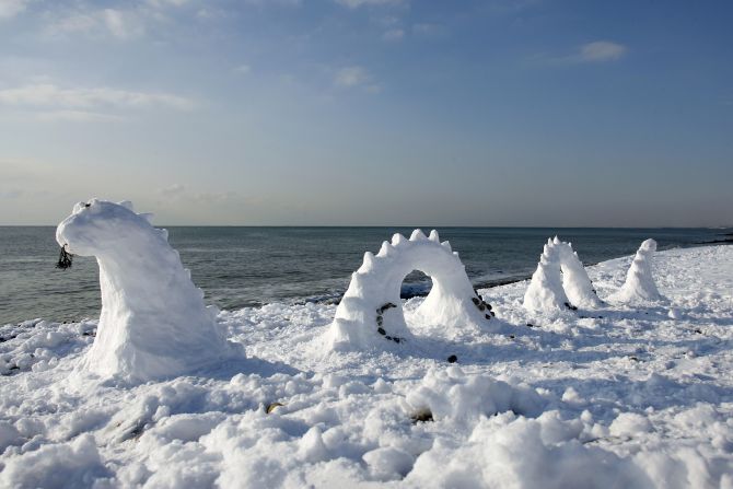 The wildest story in a wild country has got be that of Nessie (here someone's carved the creature in snow by the side of its possible loch home). Never mind whether the monster exists; its territory still has plenty of unspoiled spots. 