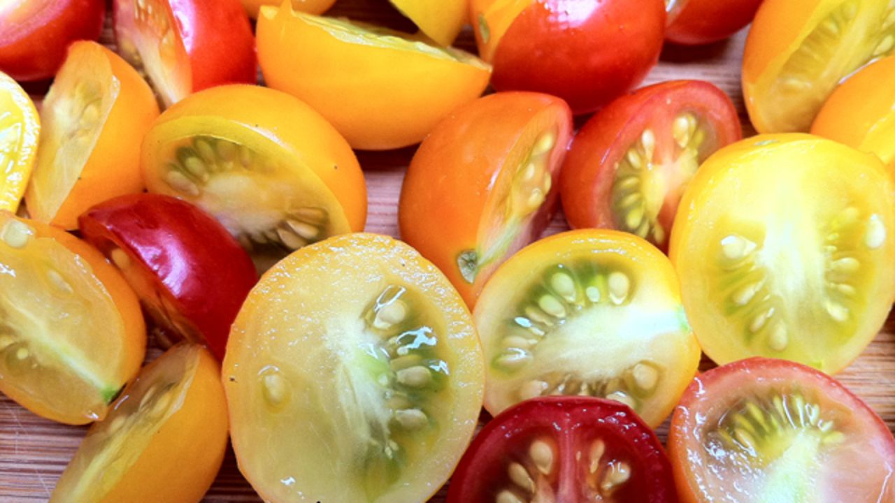 Tomatoes are all originally from heirloom strains, but are mostly volunteers from previous years or scattered from packets, unlabeled.
