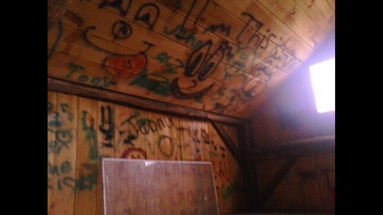 Graffiti lines the inside of the house. The former NFL player saw the whole thing unfold live on Twitter. He says he saw tweets from the teens saying "I'm partying with the NFL." "I've never seen so much alcohol in my life," "I can't wake her up," and "Oh we're being busted. We gotta hide. Get rid of all the drugs."