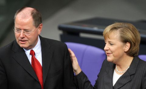 Steinbrueck served as finance minister from 2005 to 2009, in Chancellor Angela Merkel's "grand coalition" government.