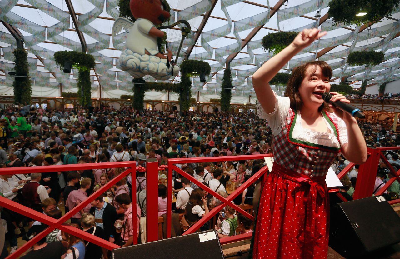 Important anthropological note: Bavarians like to sing, and no more often than at Oktoberfest. Last year they invited Japan's top yodeling star, Sakura Kitagawa, to belt out a few numbers at the big beer shindig.