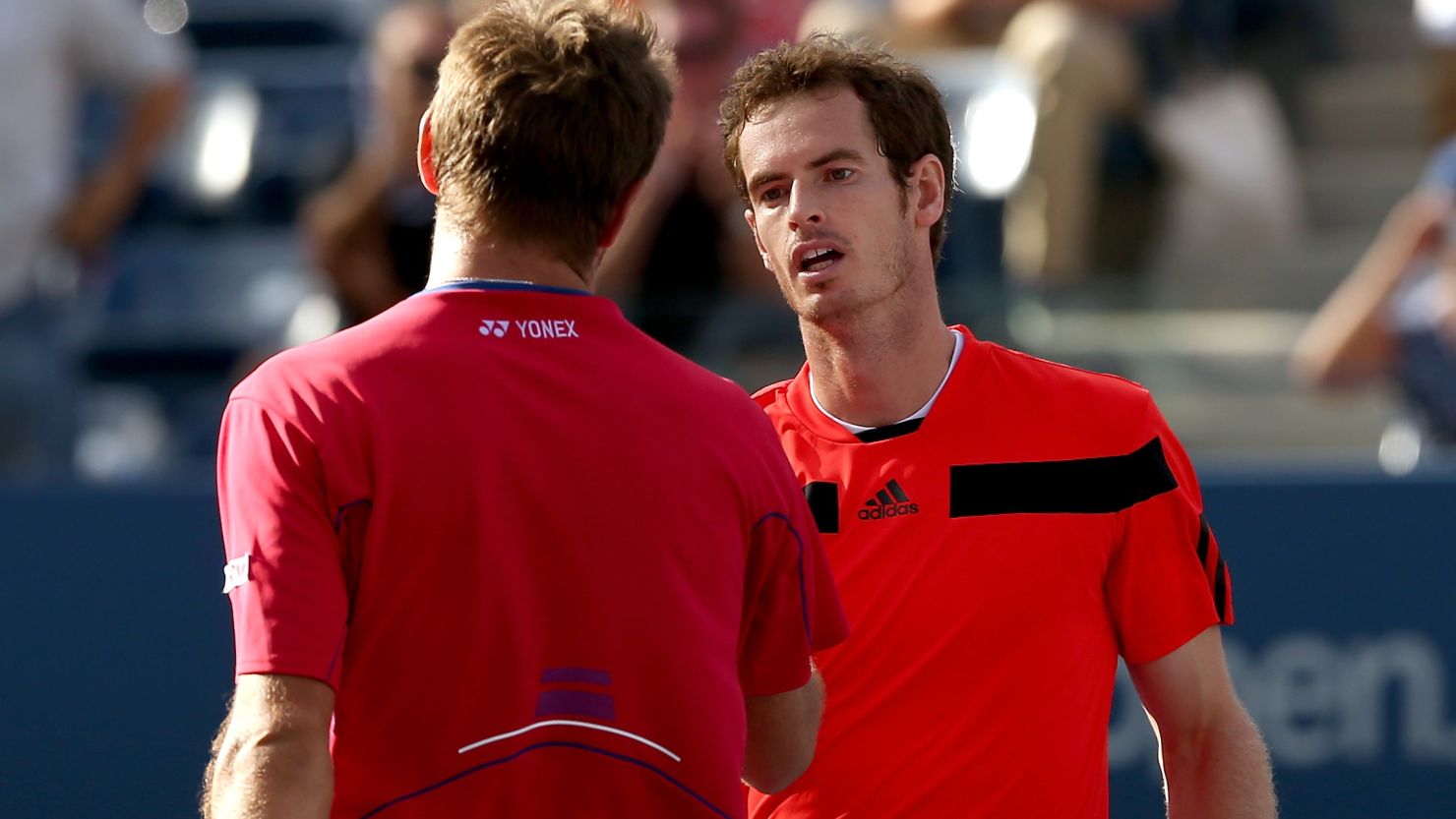As the defending champion, Andy Murray lost to Stanislas Wawrinka in the quarterfinals of the U.S. Open. 