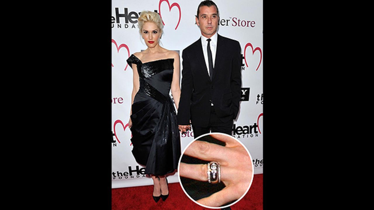 Gavin Rossdale diseñó este anillo de oro con diamantes antes de proponer matrimonio a Gwen Stefani en 2002. <br />