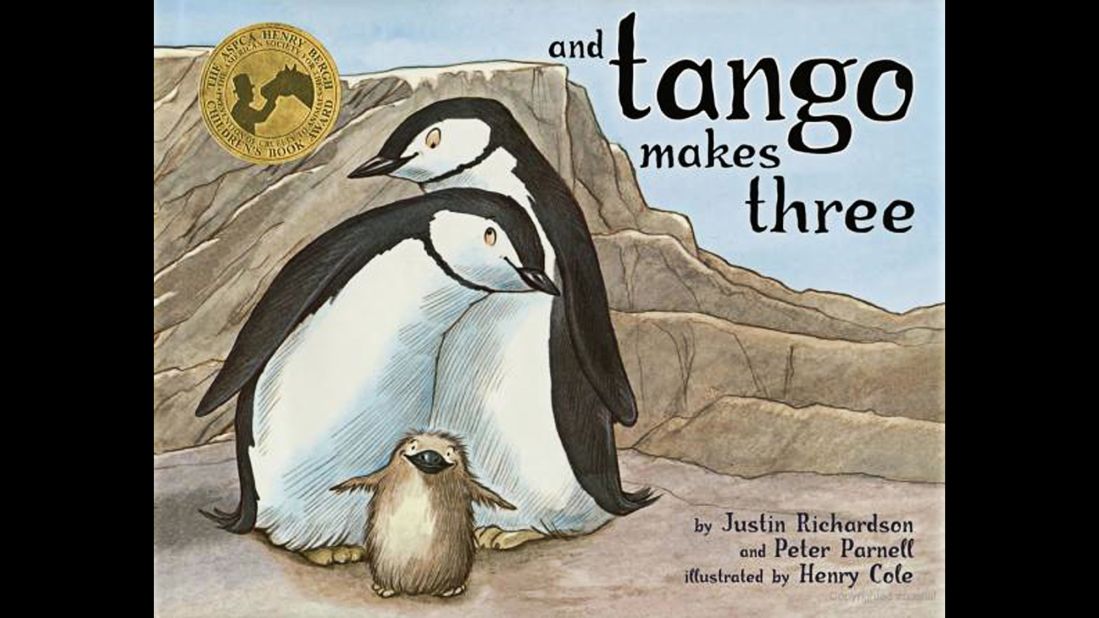 After one year off the list, Peter Parnell and Justin Richardson's "And Tango Makes Three" is back among the most-challenged books. The 2005 children's book is based on the true story of a pair of male penguins at the Central Park Zoo who hatched an egg together. The book has generated acclaim and controversy based on challenges that it is "unsuited for age group." In 2012, it was marked for removal in the Davis, Utah, school district because parents might find it objectionable, according to the ALA.