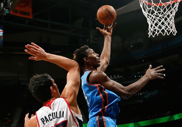 Tanzanian Hasheem "The Dream" Thabeet is a giant, measuring 7ft 3in. His last team was Oklahoma City Thunder before moving to play in the NBA's Development League.