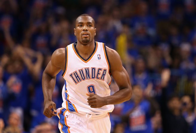 Serge Ibaka of the Oklahoma City Thunder was born in the Republic of the Congo, though he represents Spain in international competition. 
