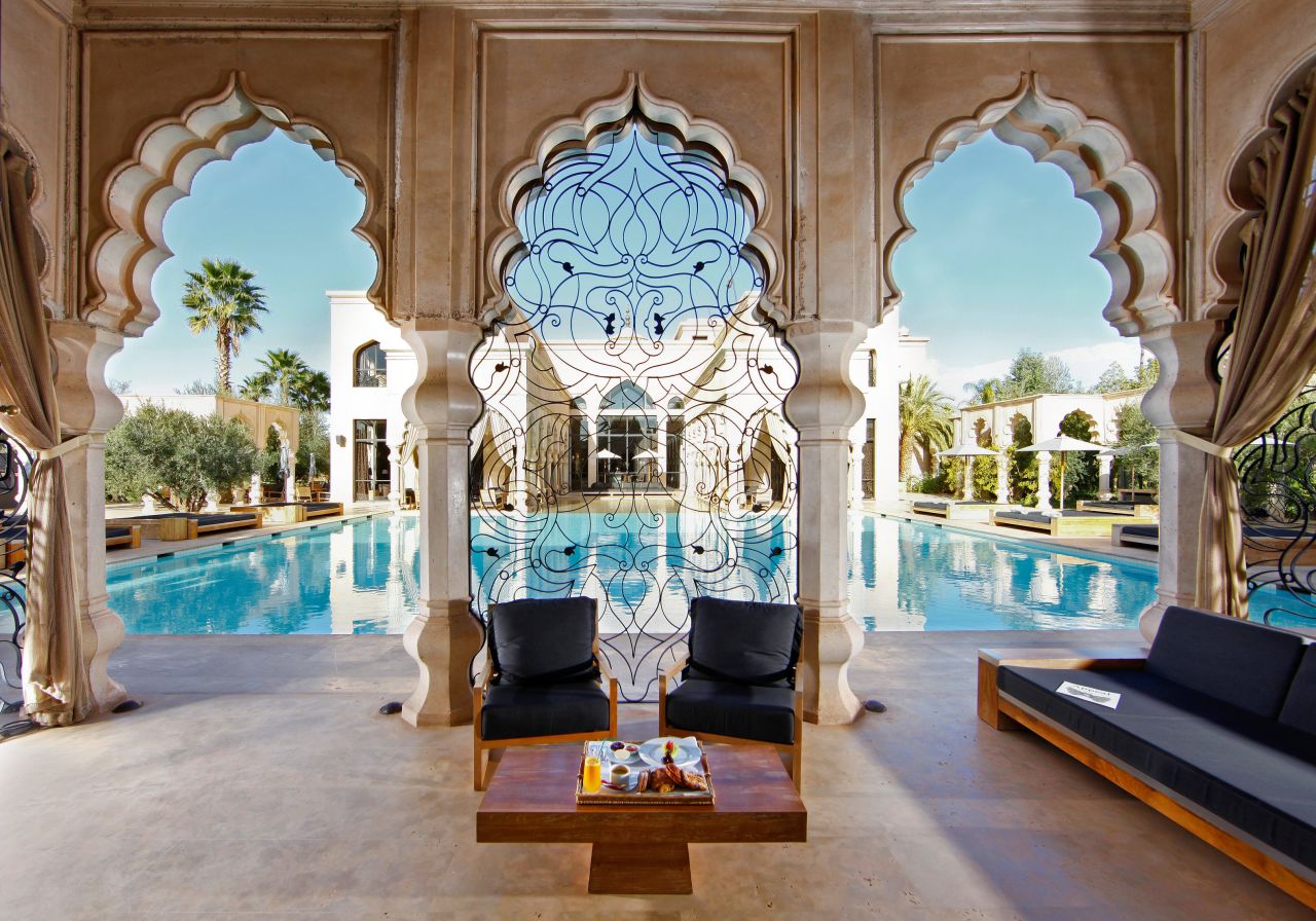 Palais Namaskar in Morocco was named a Fodor's "exotic hideaway" award winner. "When you think just outside of Marrakesh proper, you get the sense of being in a desert oasis," says Bowen. "It's all lushness, the setting is romantic, and there's a fantastic spa."