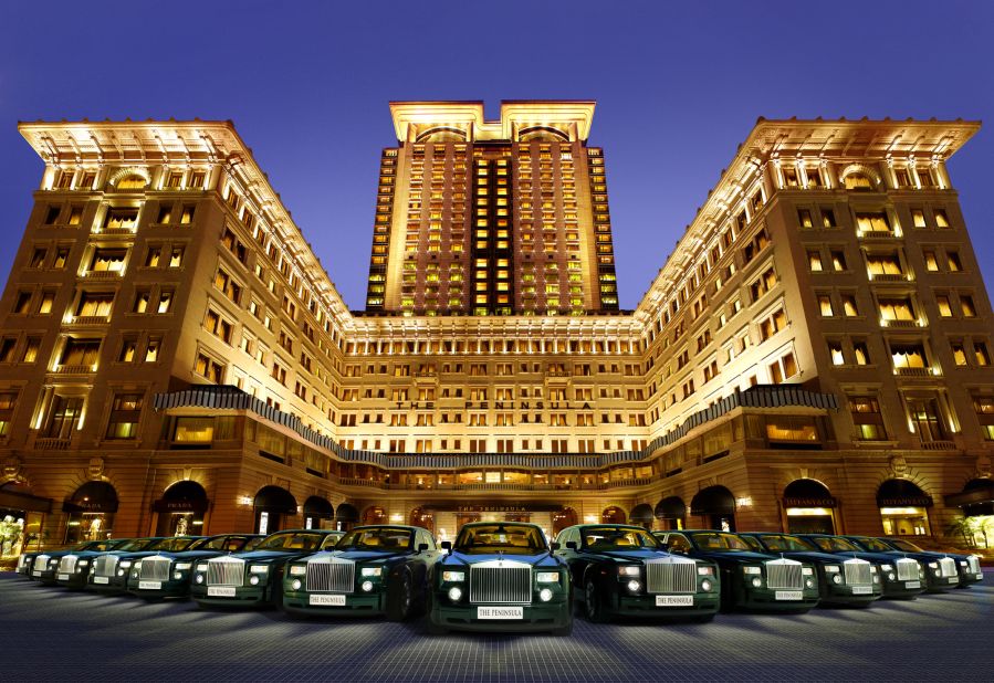 The Peninsula -- and its fleet of Rolls-Royce Silver Shadows -- appeared in "The Man with the Golden Gun," starring Roger Moore. In the film, Bond follows Bond girl Andrea Anders from Macau to Hong Kong, where she's picked up by one of the hotel's "Peninsula-green" Rolls-Royces. 