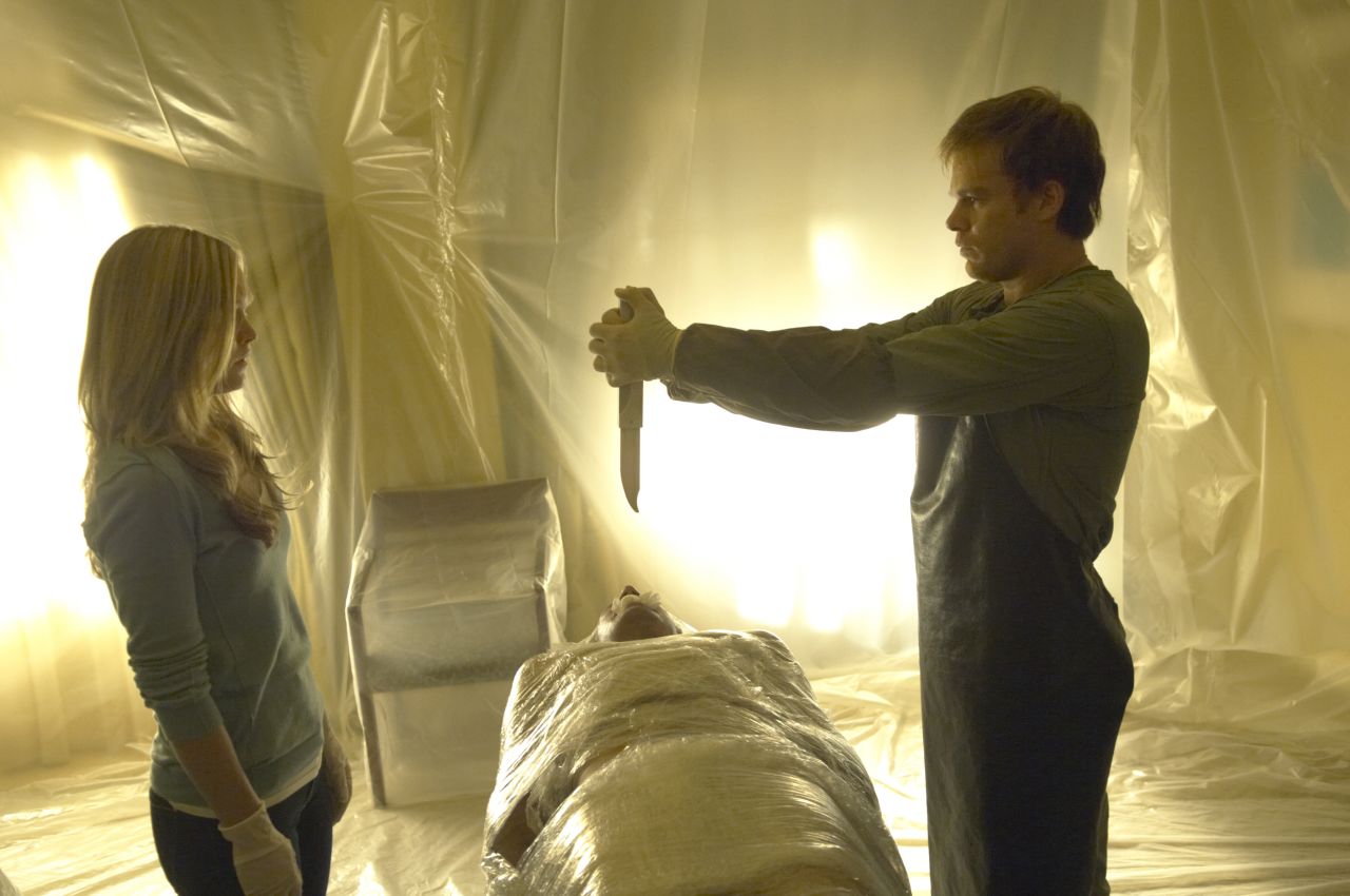 The death of Cole Harmon, another member of the team that tortured Lumen, didn't go quite as planned. He recognized Lumen while she and Dexter were tracking him, and she was barely saved by Dexter. Dexter kills him as Lumen watches.