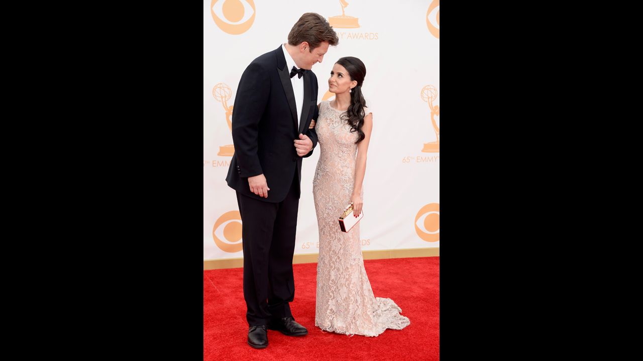 "Castle" star Nathan Fillion and Mikaela Hoover