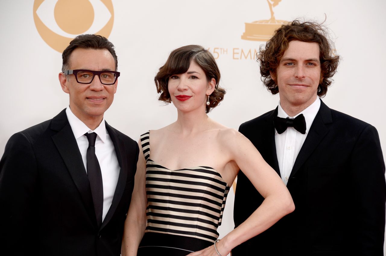 "Portlandia" stars Fred Armisen, left, and Carrie Brownstein and director-writer Jonathan Krisel