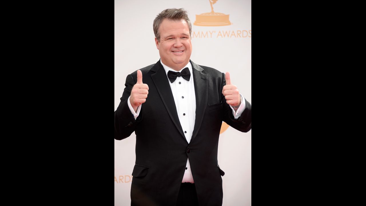 "Modern Family" star Eric Stonestreet likely gave a thumbs up after the ceremony. His series once again won the best comedy Emmy. 