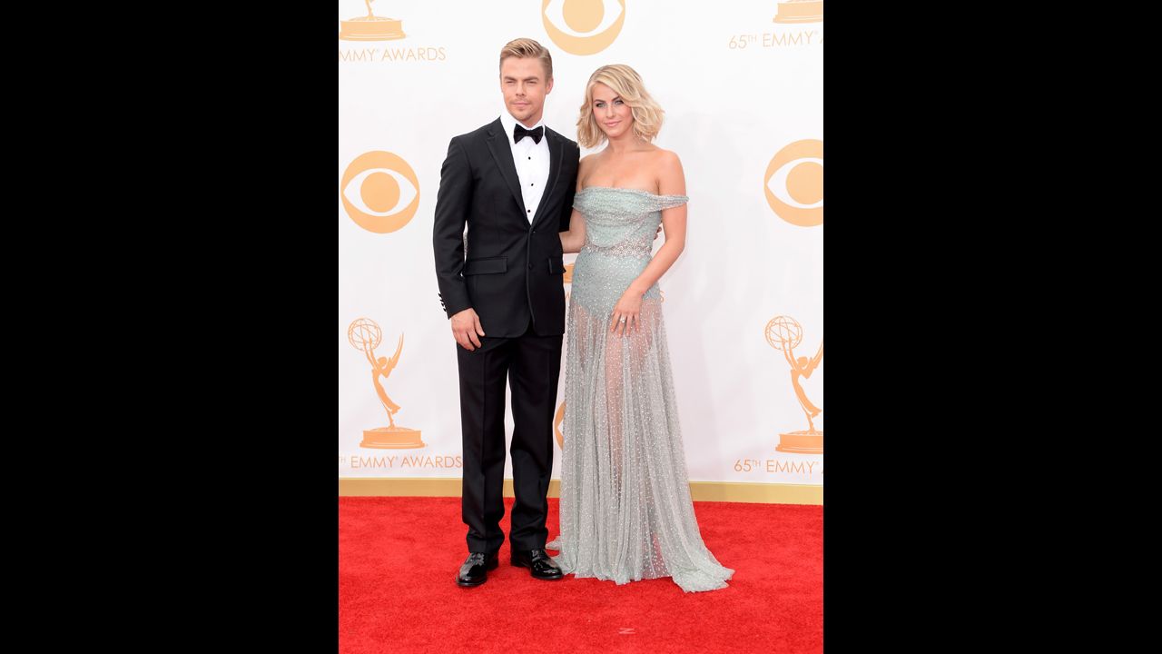 Julianne Hough with brother Derek Hough, who won an Emmy for outstanding choreography for "Dancing With the Stars."