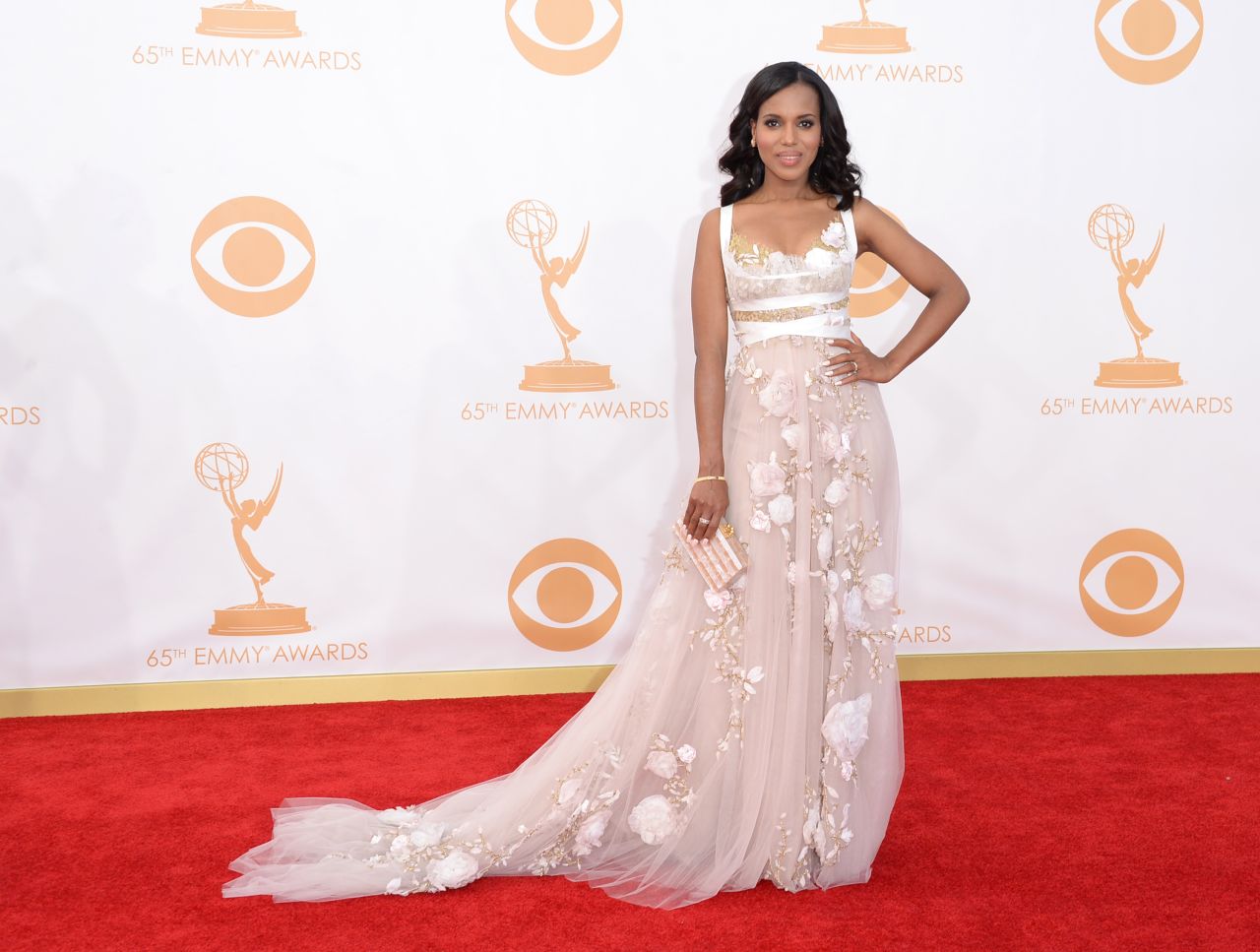<a href="http://www.cnn.com/2013/09/19/showbiz/tv/emmys-2013-kerry-washington-it-girl/">Kerry Washington</a> was nominated for outstanding lead actress in a drama series for her portrayal of Olivia Pope on "Scandal." 