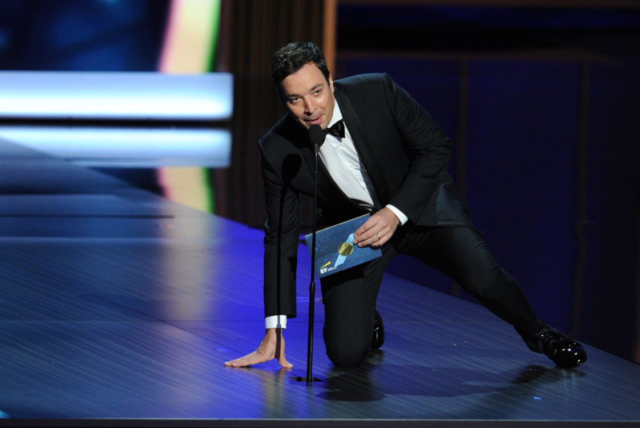 "Late Night" host Jimmy Fallon takes the stage.