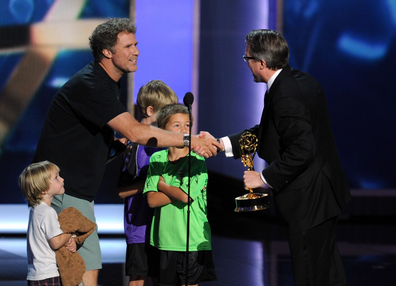 Will Ferrell presents the award for outstanding drama series to Vince Gilligan, creator of "Breaking Bad," to wrap up the 65th Annual Primetime Emmy Awards in Los Angeles on Sunday, September 22.