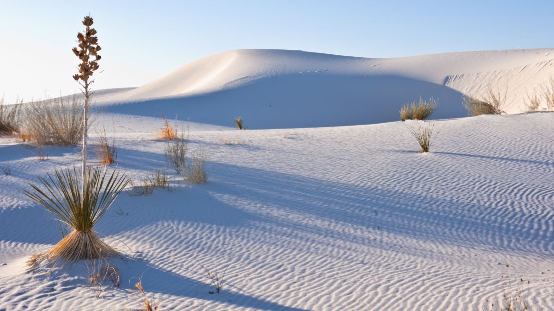 White Sands is the world largest gypsum dune field.