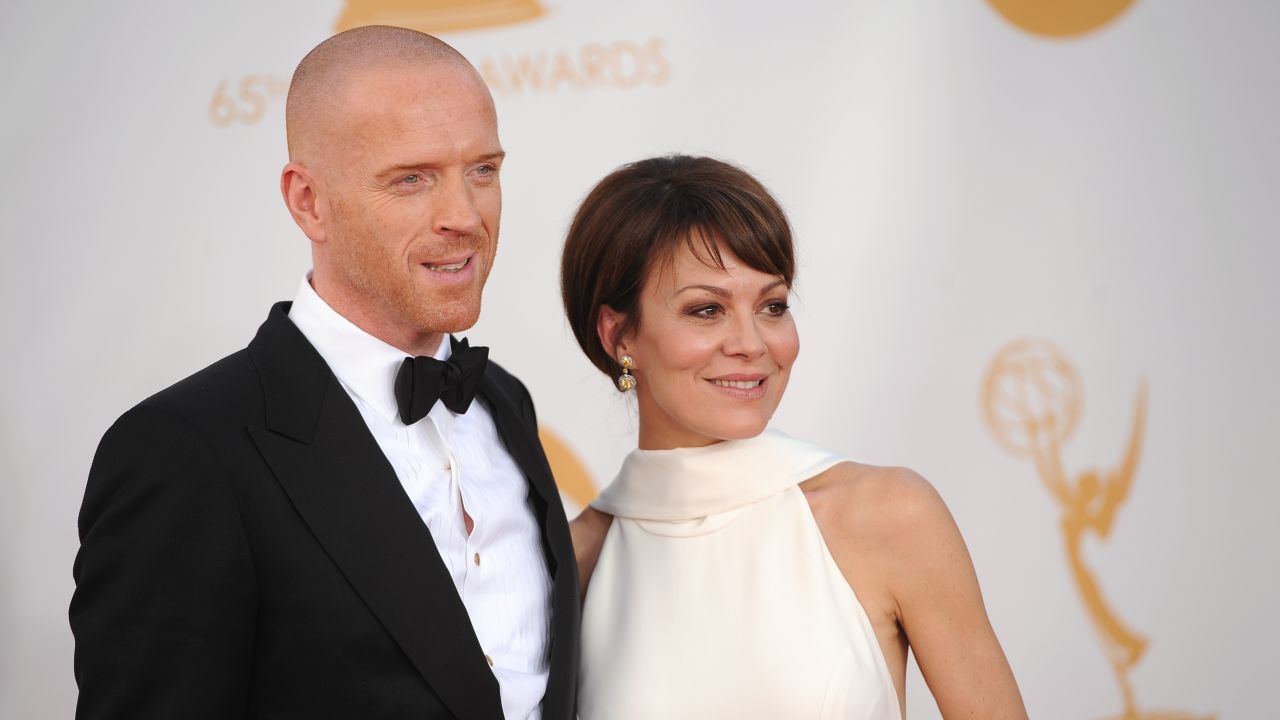 Damian Lewis with his wife, Helen McCrory. He was nominated for outstand