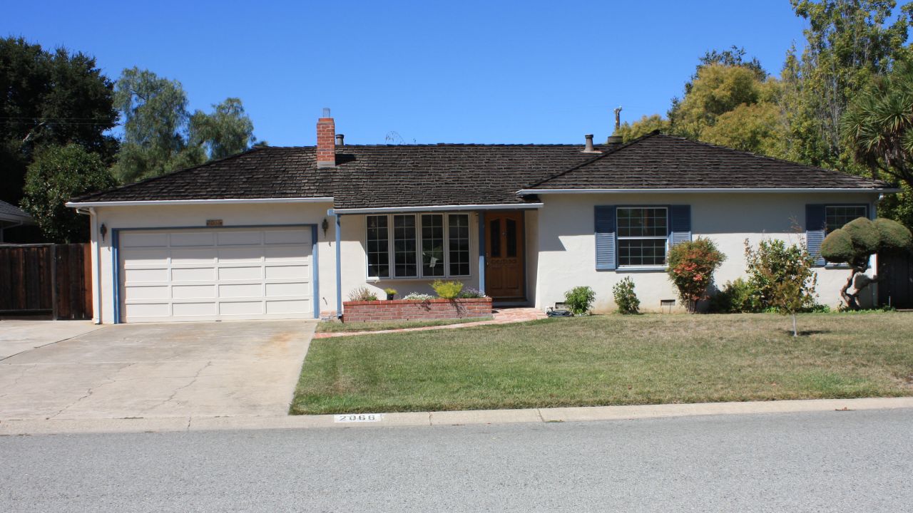 Steve Jobs and Steve Wozniak built their first Apple computers in the attached garage of this home in Los Altos, California.
