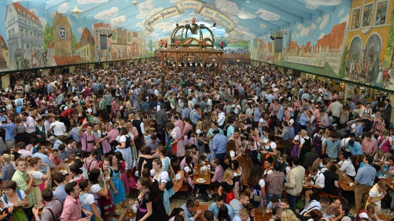 A large crowd gathers to drink on September 21.