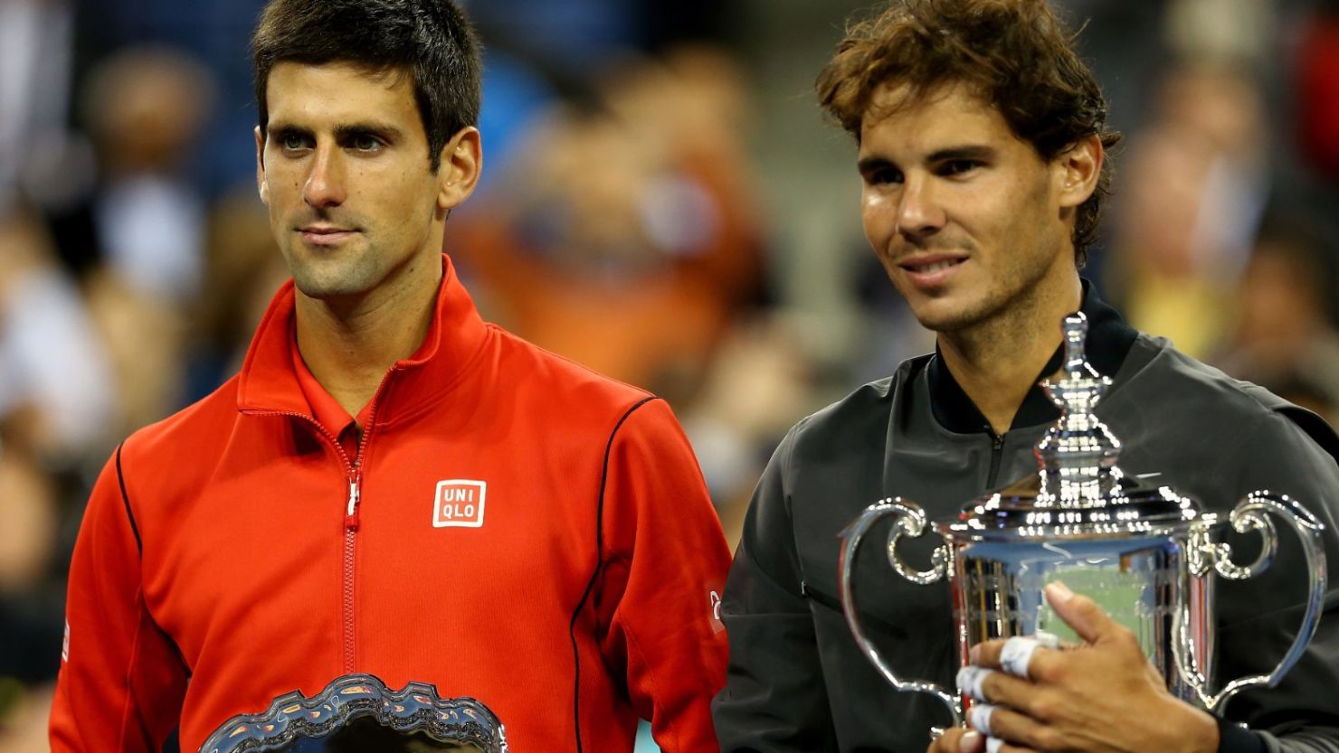 Novak Djokovic remains the world No. 1 but he lost the U.S. Open final to Rafael Nadal, right, this month. 