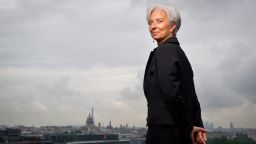 French Economy Minister Christine Lagarde, 55, candidate for the head of International Monetary Fund (IMF), poses on the heliport of her ministry, on June 14, 2011 in Paris.