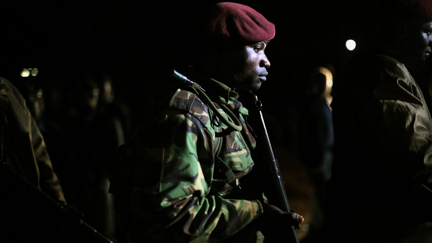 Kenyan Defense Forces leave the mall on September 23.