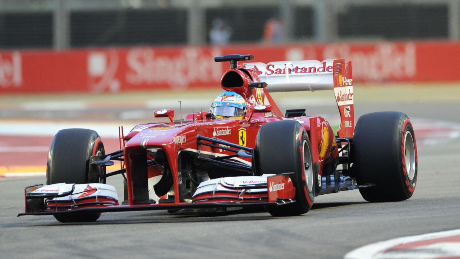 Ferrari's Fernando Alonso finished second at the Singapore Grand Prix, despite starting seventh on the grid.
