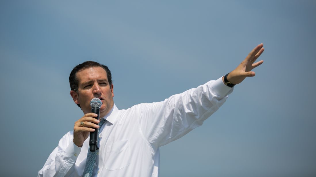 Cruz speaks during the "Exempt America from Obamacare" rally in Washington in September 2013.
