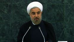 Iranian President Hassan Rouhani speaks to the United Nations General Assembly In New York on Tuesday, September 24.