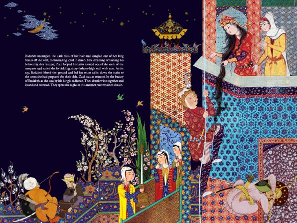 Many of the Shahnameh's tales, including that of Zaul and Rudabeh (pictured) were the basis for some of the English language's most famous stories.
