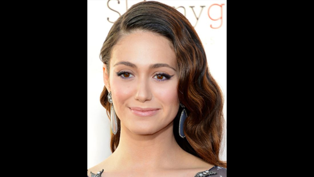Emmy Rossum carries off a 'fairytale kind of look' courtesy of makeup artist Jo Baker.