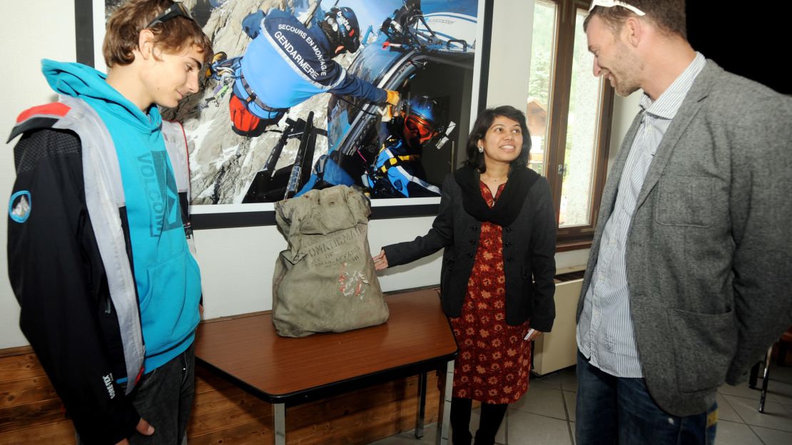 Last year, alpinists found this diplomatic bag on Mont Blanc, believed to be from a 1966 Air India crash.