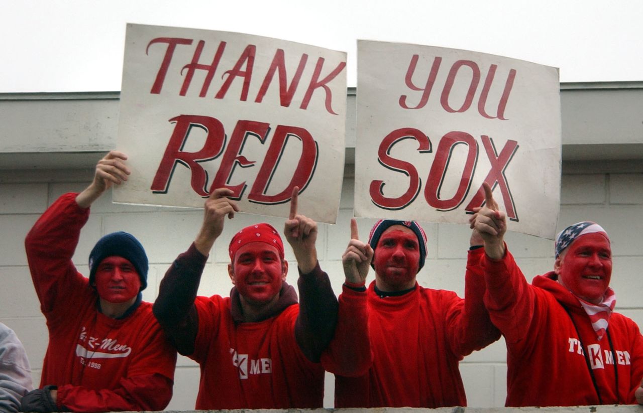Baseball fans painted Boston red in 2004 after the Red Sox won the World Series in what some say is baseball's greatest comeback. The team launched an unprecedented recovery from 3-0 down in the playoffs against the New York Yankees. The invigorated Red Sox then beat the Cardinals in four straight games to win their first World Series since 1918.