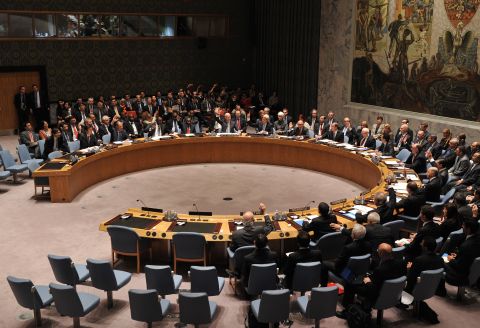 The U.N. Security Council votes to approve a resolution that will require Syria to give up its chemical weapons during a meeting on Friday, September 27. The vote came after assertions by the United States and other Western nations that the Syrian government used chemical weapons in an August 21 attack outside Damascus that U.S. officials estimate killed 1,400 people.