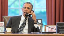 U.S. President Barack Obama spoke by telephone Friday with Iranian President Hassan Rouhani.