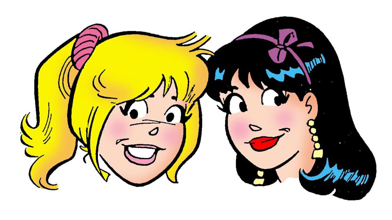 Betty, a nice, smart girl with the hots for Archie, and Veronica, a wealthy, conceited teen who will happily throw Archie aside when a hunkier guy comes along are, improbably, best friends anyway. Over the years the two have been drawn as fashion plates who change with the times -- from swing skirts to hot pants to preppie duds. But their rivalry over Archie is unchanging.