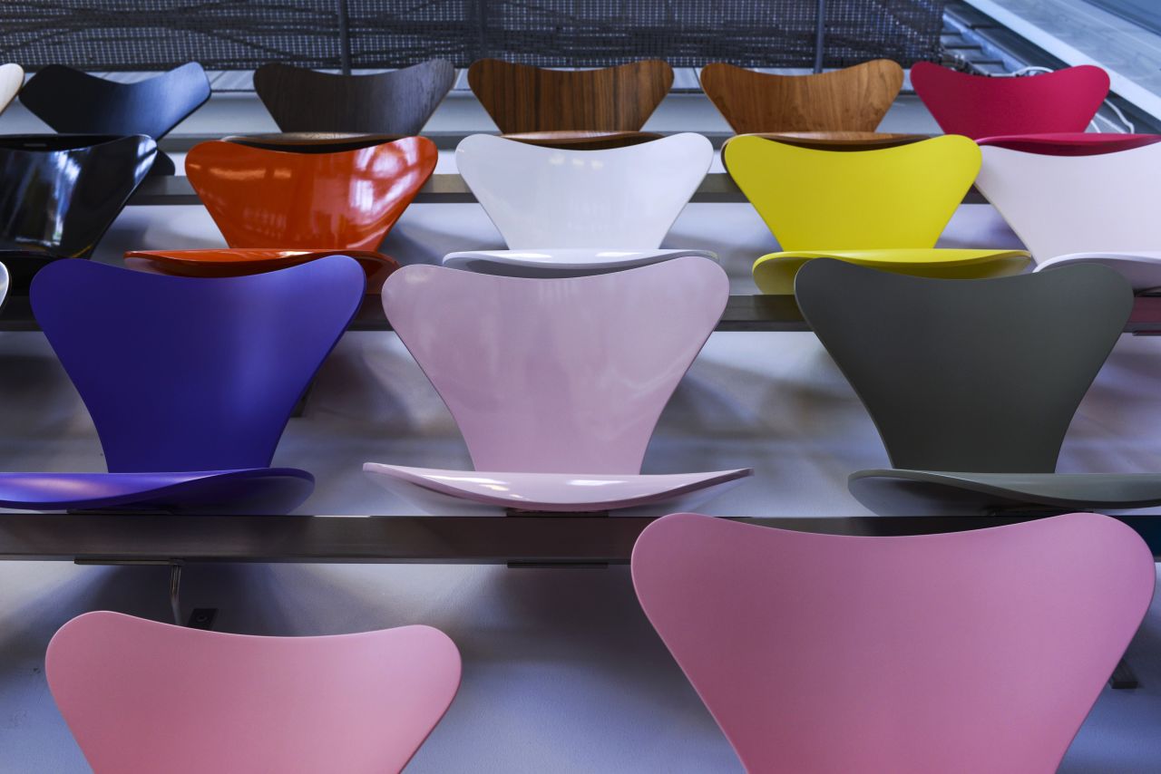 Colored seats from the esteemed late Danish designer Arne Jacobsen display the Danish genius for stylish and functional homeware. There's nowhere better than Copenhagen to sample it in all its manifestations -- from cutlery to crystal and even desirable washbowls.