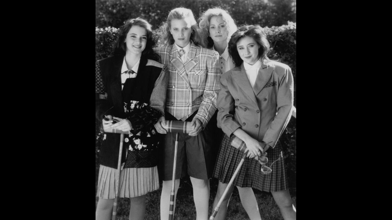 The dark comedy "Heathers" was the original "Mean Girls." From left are stars Winona Ryder, Kim Walker, Lisanne Falk and Shannen Doherty.