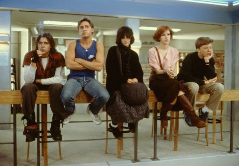 In the '80s classic "The Breakfast Club," Judd Nelson, left, plays the tough guy to Emilio Estevez's jock, Ally Sheedy's "basket case," Molly Ringwald's popular princess and Anthony Michael Hall's nerd. It's not always clear who the bully was here.