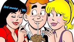 Archie Andrews, Riverdale's well-meaning and eternal teenage guy with his two gal friends Betty, right, and Veronica