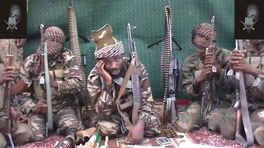 A screengrab taken on September 25, 2013 from a video distributed through an intermediary to local reporters and seen by AFP, shows a man claiming to be the leader of Nigerian Islamist extremist group Boko Haram Abubakar Shekau.