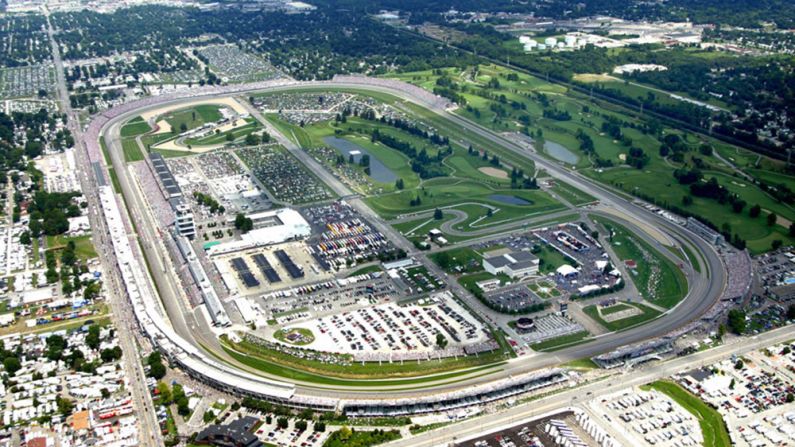 Brickyard Crossing Golf Club in Indianapolis has four holes inside the circuit that the famous Indy 500 is staged on.