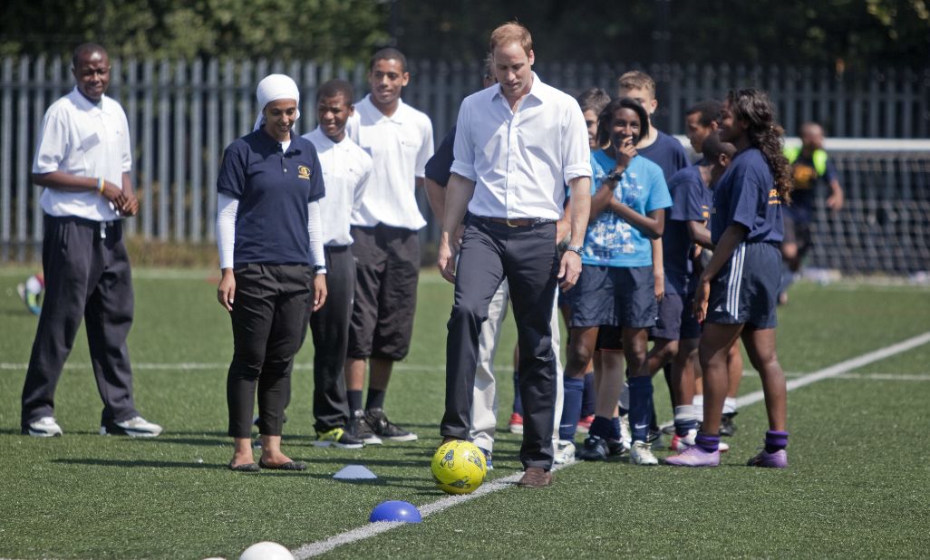 Prince William is a huge soccer fan who arranged for a special game to be played at Buckingham Palace as part of the English Football Association's 150th birthday. 