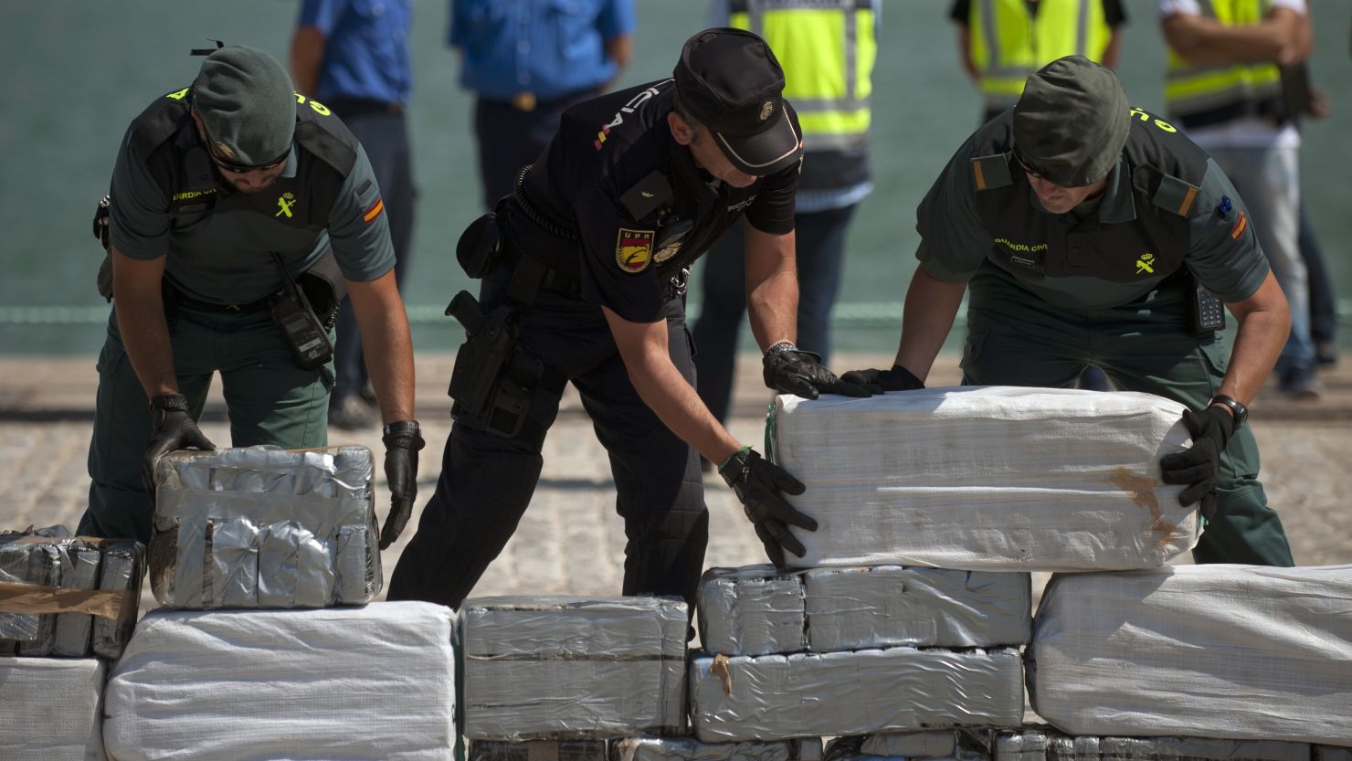 Spanish authorities netted nearly a ton of cocaine, slightly heavier than another large bust in September 2013 (pictured above).